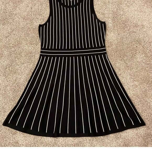 Loft Black Knit Striped Dress - Picture 6 of 6